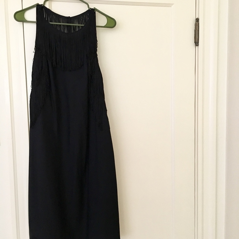 NEW Black backless Phillip Lim 3.1 dress with fringe